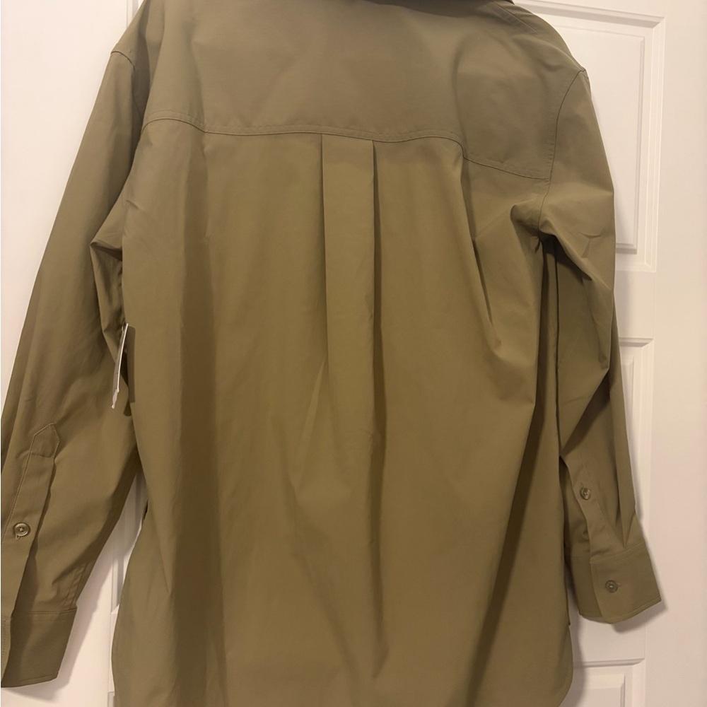 Athleta Olive Green Button-Down Shirt - Picture 5 of 8